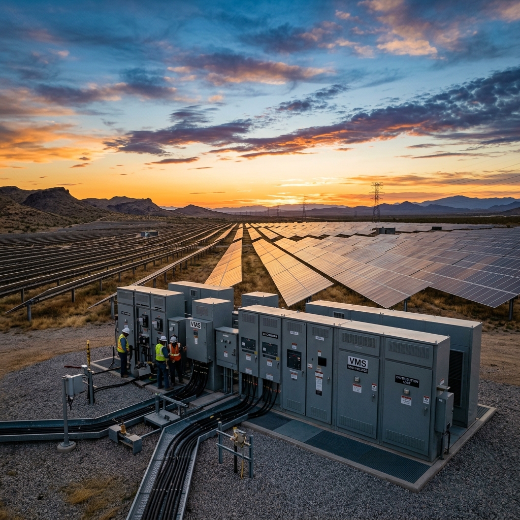 Solar Plant with VMS Panels